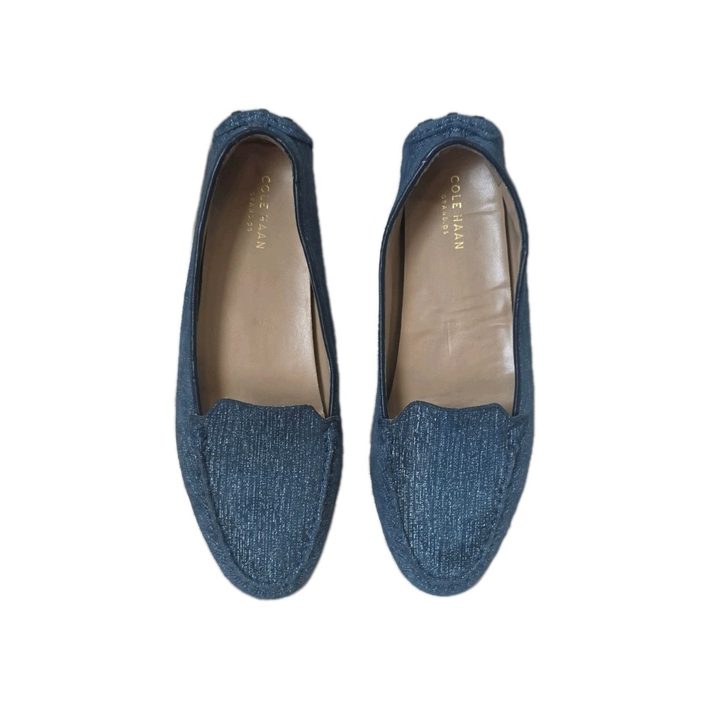 Cole Haan Grand.ØS Womens Blue Slip-On Loafer Flat Round Toe Size 9.5B